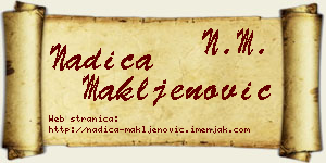 Nadica Makljenović vizit kartica